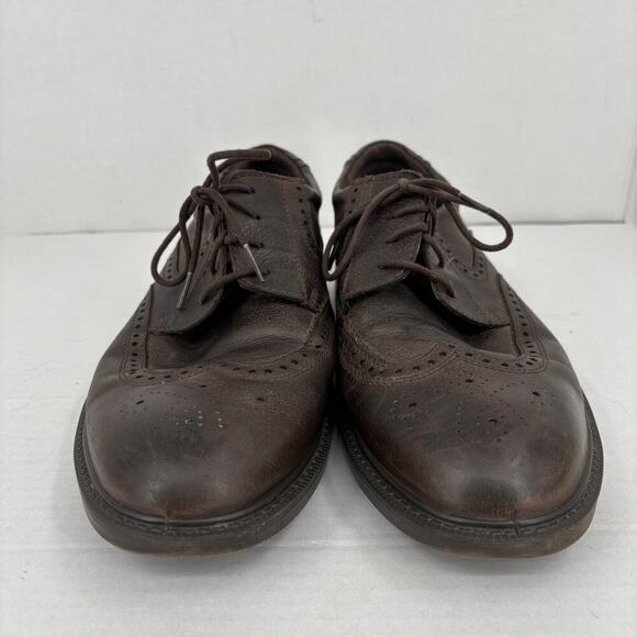 ECCO Oxford Shoe Mens Size EU 46 Brown Leather Wingtip Lace Up Comfort Casual main image 6